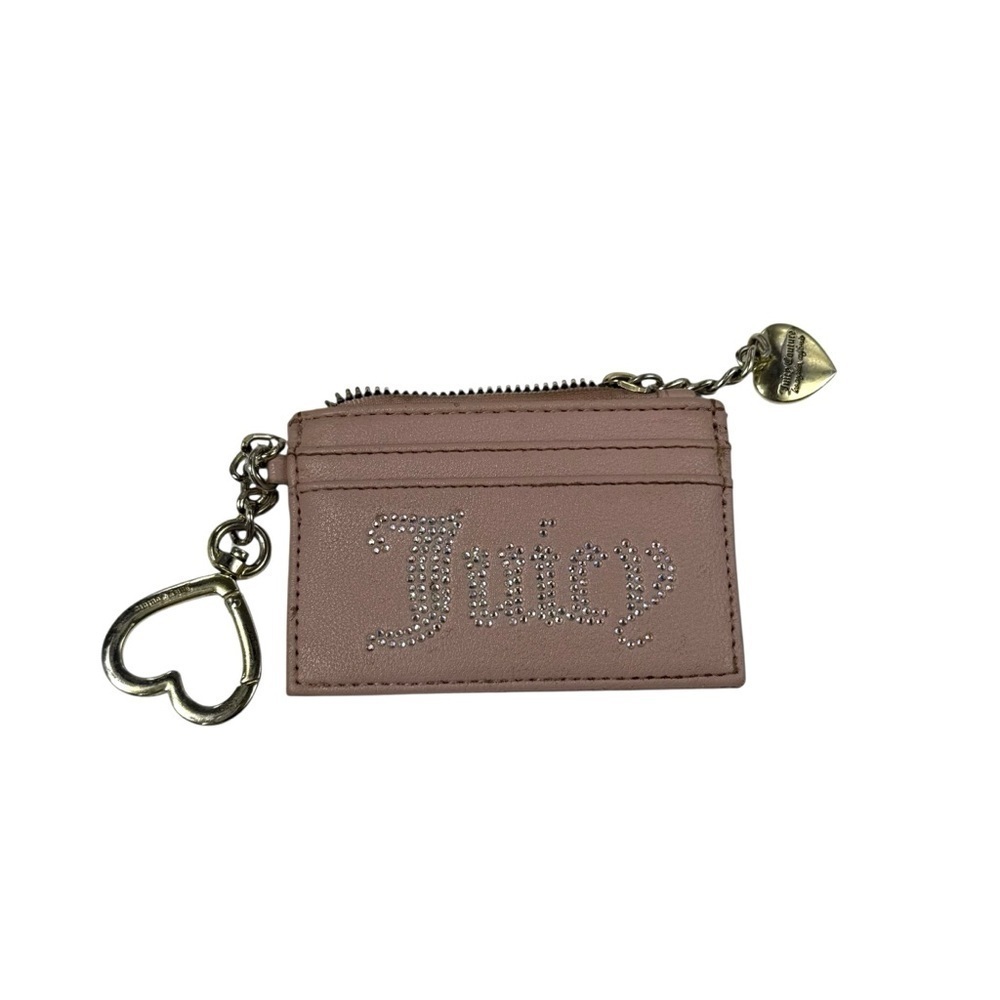 Juicy couture card holder keychain purse charm rhinestone